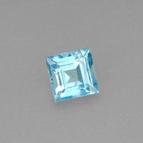 Apatita azul natural de 0,74 ct, cuadrado, VS-SI