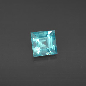 Apatita azul natural de 0,71 ct, cuadrado, VS