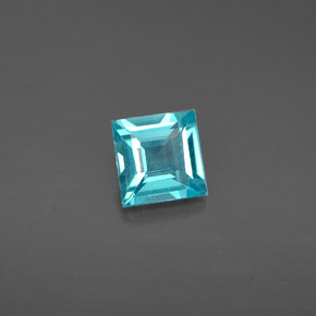 Apatita azul natural de 0,68 ct, cuadrado, VS
