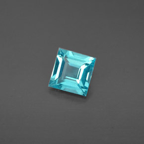 Apatita azul natural de 0,68 ct, cuadrado, VS