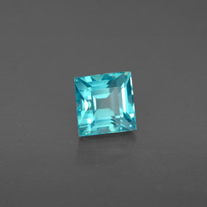 Apatita azul natural de 0,82 ct, cuadrado, VS