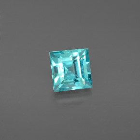 Apatita azul natural de 0,77 ct, cuadrado, VS