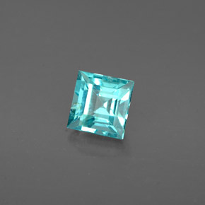 Apatita azul natural de 0,77 ct, cuadrado, VS