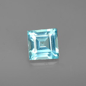 Apatita azul natural de 0,79 ct, cuadrado, VS