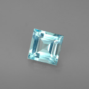 Apatita azul natural de 0,79 ct, cuadrado, VS