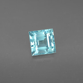 Apatita azul natural de 0,83 ct, cuadrado, VS