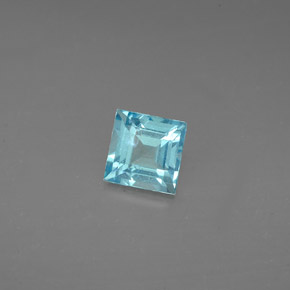 Apatita azul natural de 0,63 ct, cuadrado, VS
