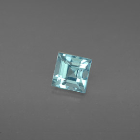 Apatita azul natural de 0,63 ct, cuadrado, VS