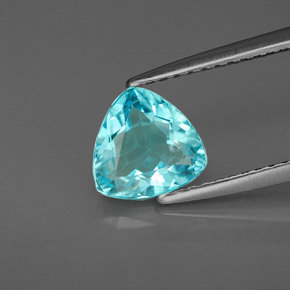 Apatita azul natural de 1,22 ct, trillón, VVS-VS