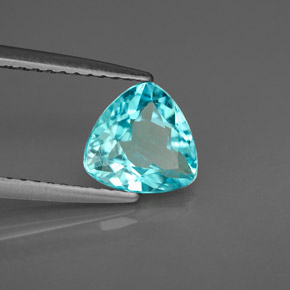 Apatita azul natural de 1,22 ct, trillón, VVS-VS