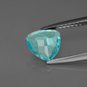 Apatita azul natural de 1,22 ct, trillón, VVS-VS