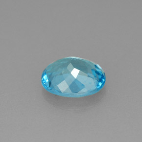 Apatita azul natural de 0,84 ct, corte óvalo, VS