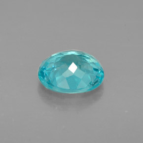 Apatita azul natural de 0,88 ct, corte óvalo, VS