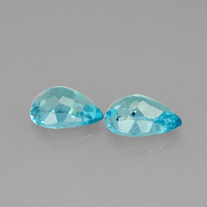Gemas de apatita azul natural de  ct, en forma de pera, VS-SI