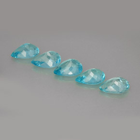 Gemas de apatita azul natural de  ct, en forma de pera, VS