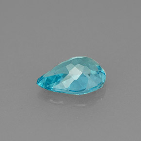 Apatita azul natural de 0,71 ct, en forma de pera, VS
