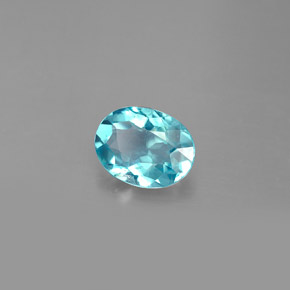 Apatita azul natural de 1,29 ct, corte óvalo, VS