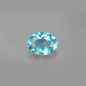 Apatita azul natural de 1,29 ct, corte óvalo, VS