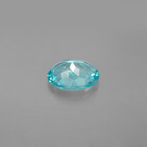 Apatita azul natural de 1,29 ct, corte óvalo, VS