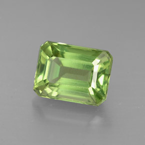 Apatita verde natural de 1,97 ct, corte esmeralda, VS