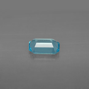 Apatita azul natural de 1,11 ct, corte esmeralda, VS