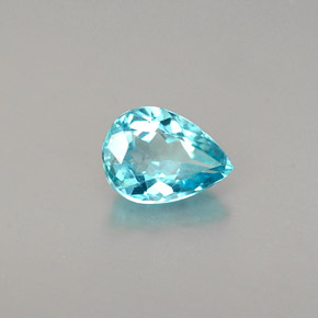 Apatito Azul claro natural de 0.66 ct, En forma de pera, VS-SI