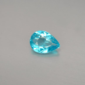 Apatita azul natural de 0,67 ct, en forma de pera, VS
