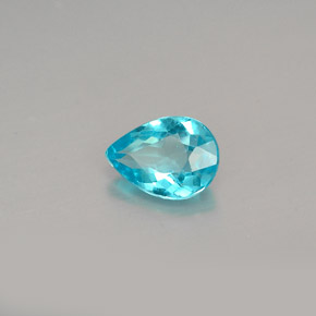 Apatita azul natural de 0,67 ct, en forma de pera, VS