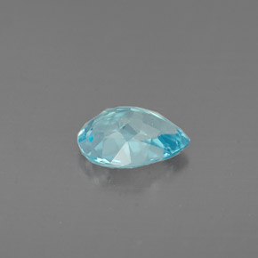 Apatita azul natural de 0,71 ct, en forma de pera, VS