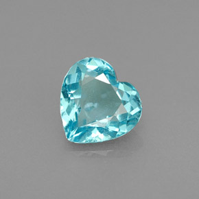 Apatita azul natural de 1,05 ct, forma de corazón, VS-SI