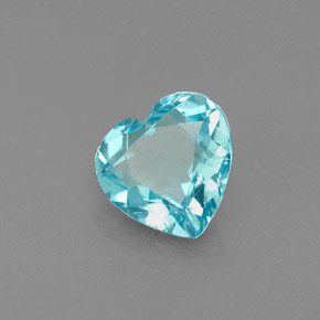 Apatita azul natural de 1,05 ct, forma de corazón, VS-SI