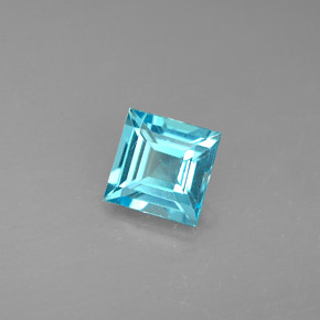 Apatita azul natural de 0,66 ct, cuadrado, VS