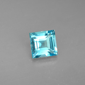Apatita azul natural de 0,66 ct, cuadrado, VS