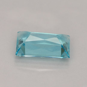 Apatita azul natural de 1,19 ct, baguette, VS