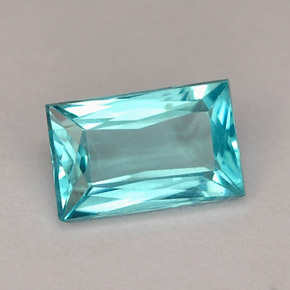 Apatito Azul claro natural de 1.27 ct, Corte Baguette, VS