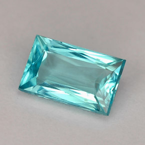 Apatito Azul claro natural de 1.27 ct, Corte Baguette, VS