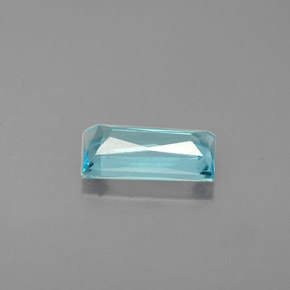 Apatita azul natural de 0,87 ct, baguette, VS