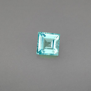 Apatita azul natural de 0,44 ct, cuadrado, VS