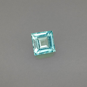 Apatita azul natural de 0,44 ct, cuadrado, VS