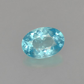 Apatita azul natural de 0,60 ct, corte óvalo, VS-SI