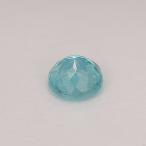 Apatita azul natural de 0,49 ct, corte redondo, VS