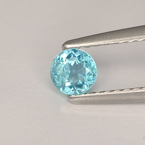 Apatito Azul claro natural de 0.29 ct, Corte Redondo, VS