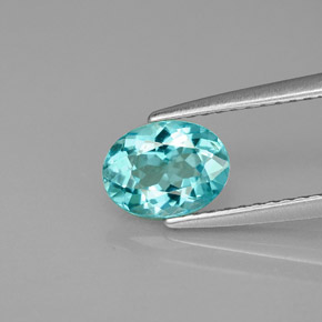Apatito Azul claro natural de 1.01 ct, Corte Óvalo, VVS-VS