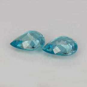 Gemas de apatita azul natural de  ct, en forma de pera, VS