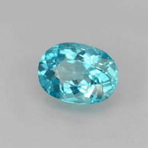 Apatita azul natural de 1,27 ct, corte óvalo, VVS-VS