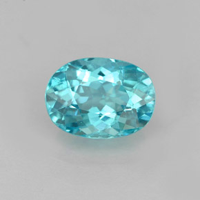 Apatita azul natural de 1,27 ct, corte óvalo, VVS-VS