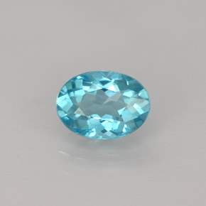 Apatita azul natural de 0,83 ct, corte óvalo, VVS-VS