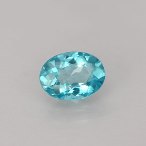 Apatita azul natural de 0,83 ct, corte óvalo, VVS-VS