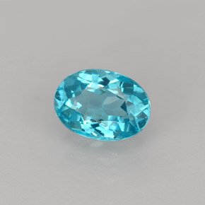 Apatita azul natural de 1,01 ct, corte óvalo, VVS-VS
