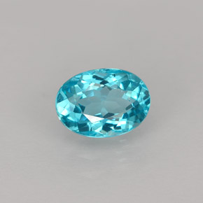 Apatita azul natural de 1,01 ct, corte óvalo, VVS-VS